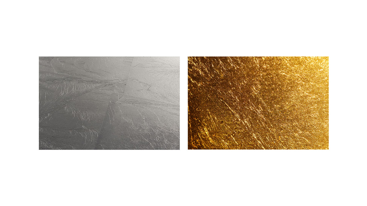 Finiture speciali foglia Oro e Argento per un design contemporaneo
